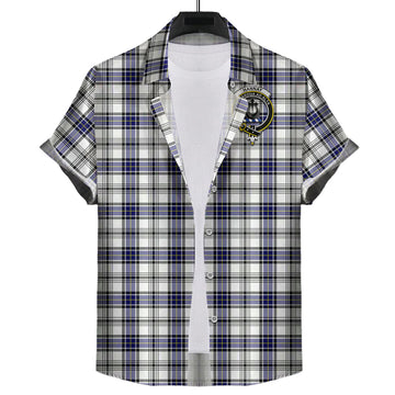 Hannay Tartan Hawaiian Shirt with Family Crest