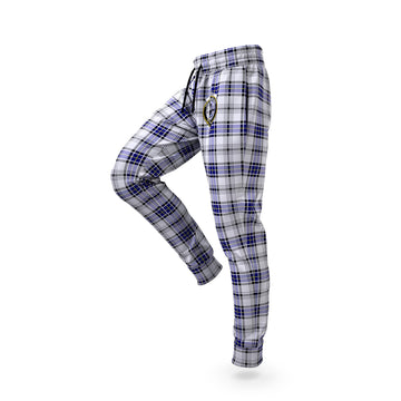 Hannay Tartan Joggers Pants with Family Crest
