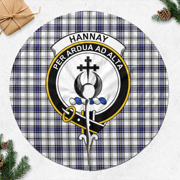Hannay Tartan Christmas Tree Skirt with Family Crest