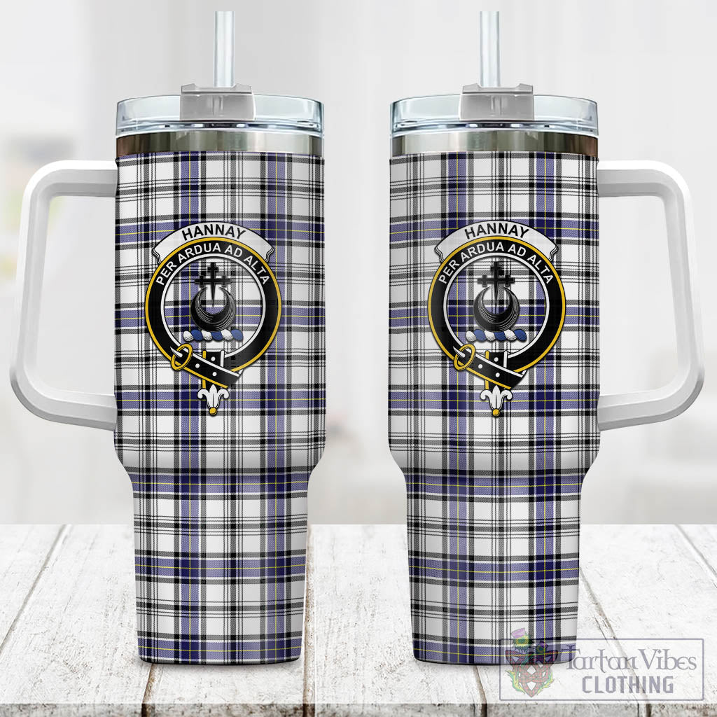 Tartan Vibes Clothing Hannay Modern Tartan and Family Crest Tumbler with Handle