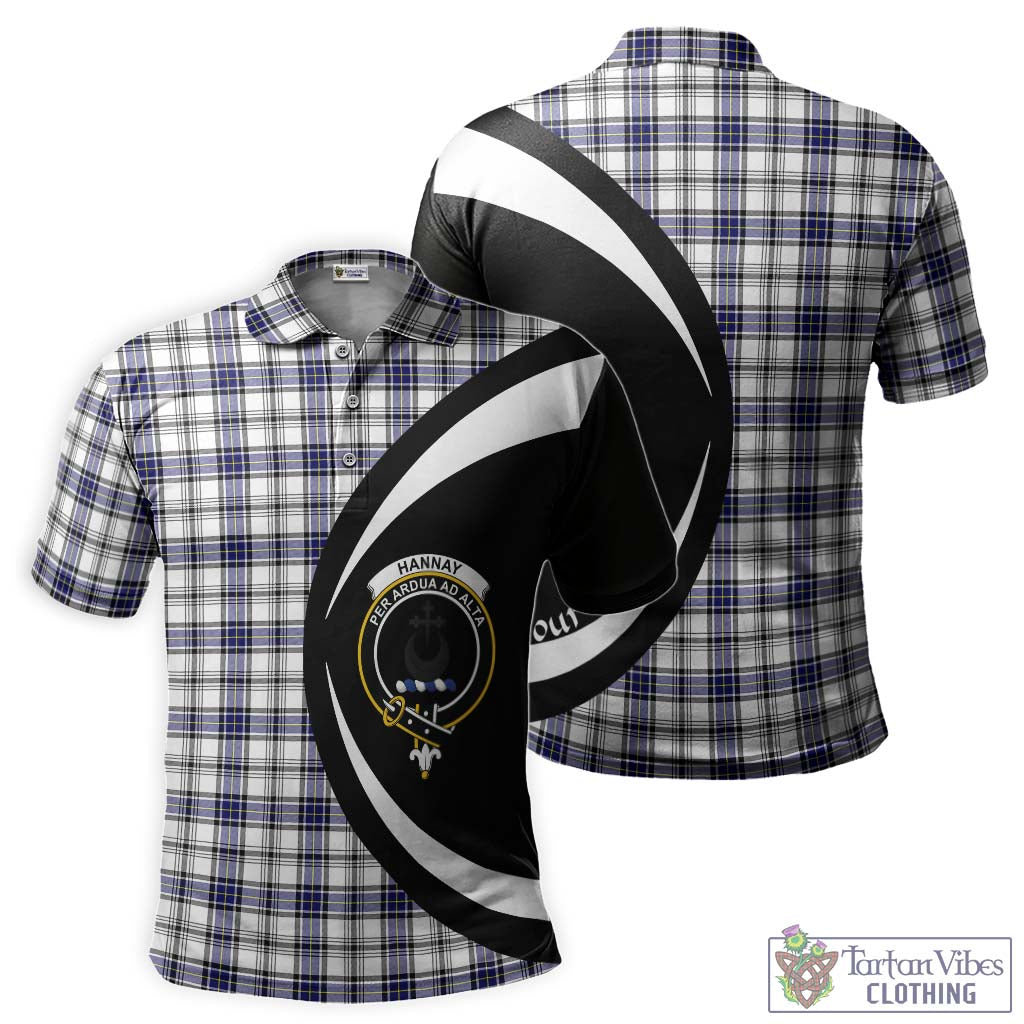 Hannay Tartan Men's Polo Shirt with Family Crest Circle Style Kid - Tartan Vibes Clothing