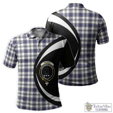 Hannay Tartan Men's Polo Shirt with Family Crest Circle Style Kid - Tartan Vibes Clothing