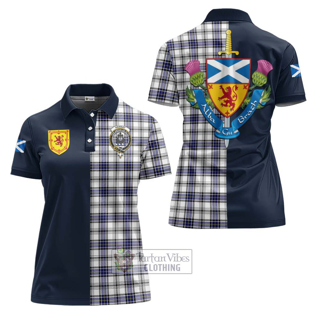 Tartan Vibes Clothing Hannay Modern Tartan Women's Polo Shirt with Scottish Lion Royal Arm Half Style