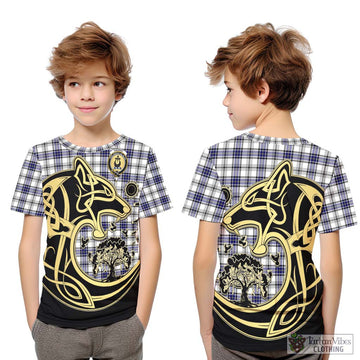 Hannay Tartan Kid T-Shirt with Family Crest Celtic Wolf Style Youth XL Size14 - Tartan Vibes Clothing