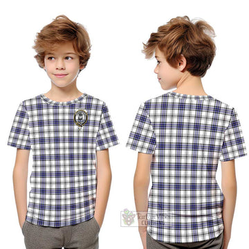 Hannay Tartan Kid T-Shirt with Family Crest Youth XL Size14 - Tartanvibesclothing Shop
