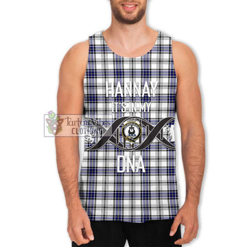 Hannay Tartan Men's Tank Top with Family Crest DNA In Me Style Men - Tartanvibesclothing Shop
