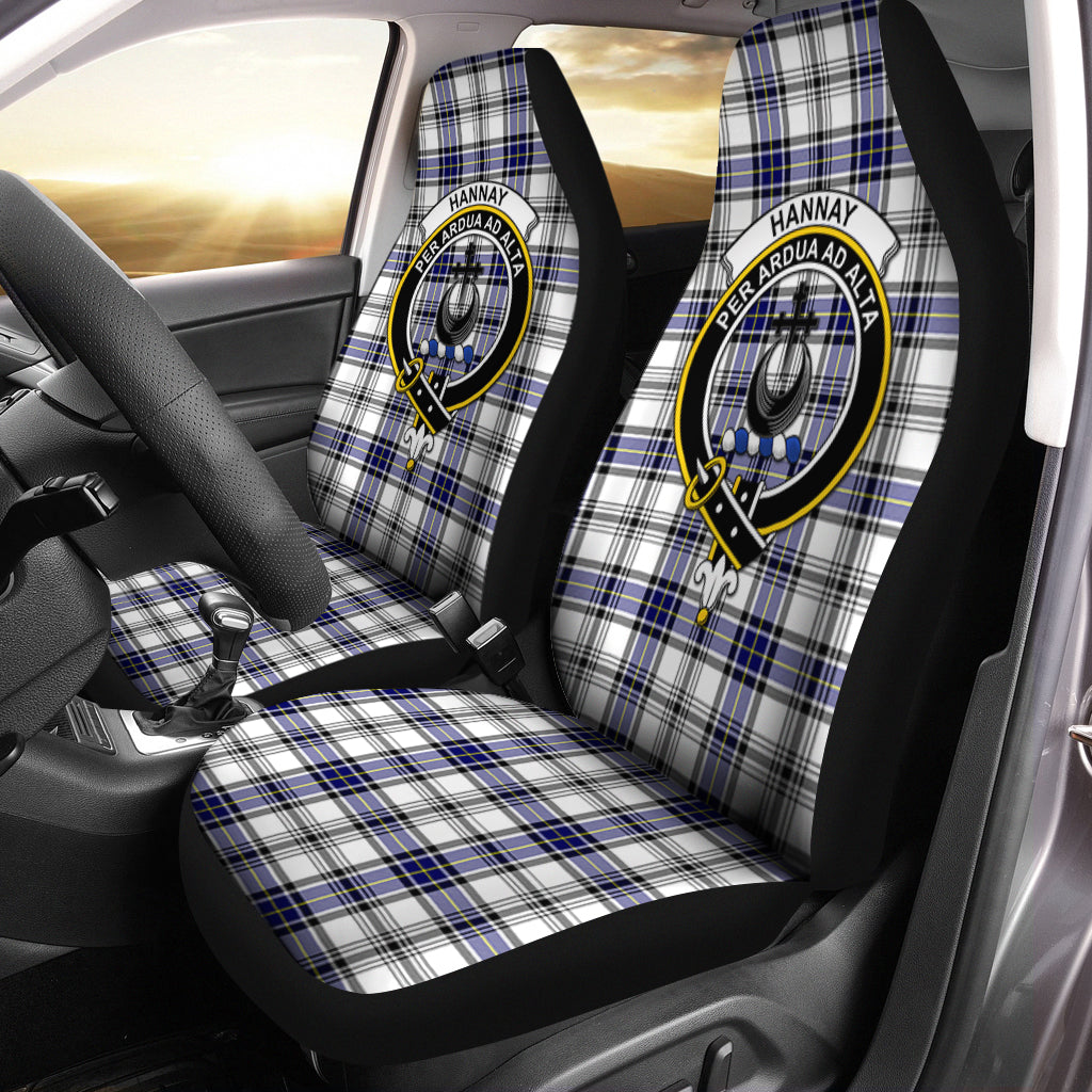 Hannay Modern Tartan Car Seat Cover with Family Crest One Size - Tartanvibesclothing