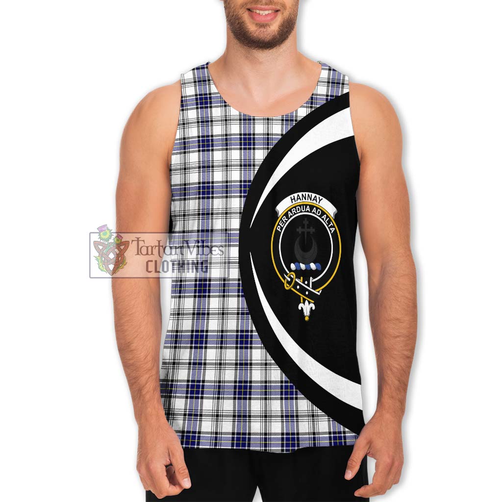 Hannay Tartan Men's Tank Top with Family Crest Circle Style Men - Tartan Vibes Clothing