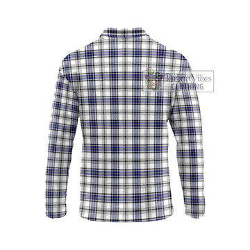Hannay Tartan Long Sleeve Polo Shirt with Family Crest DNA In Me Style - Tartanvibesclothing Shop