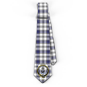 Hannay Tartan Classic Necktie with Family Crest