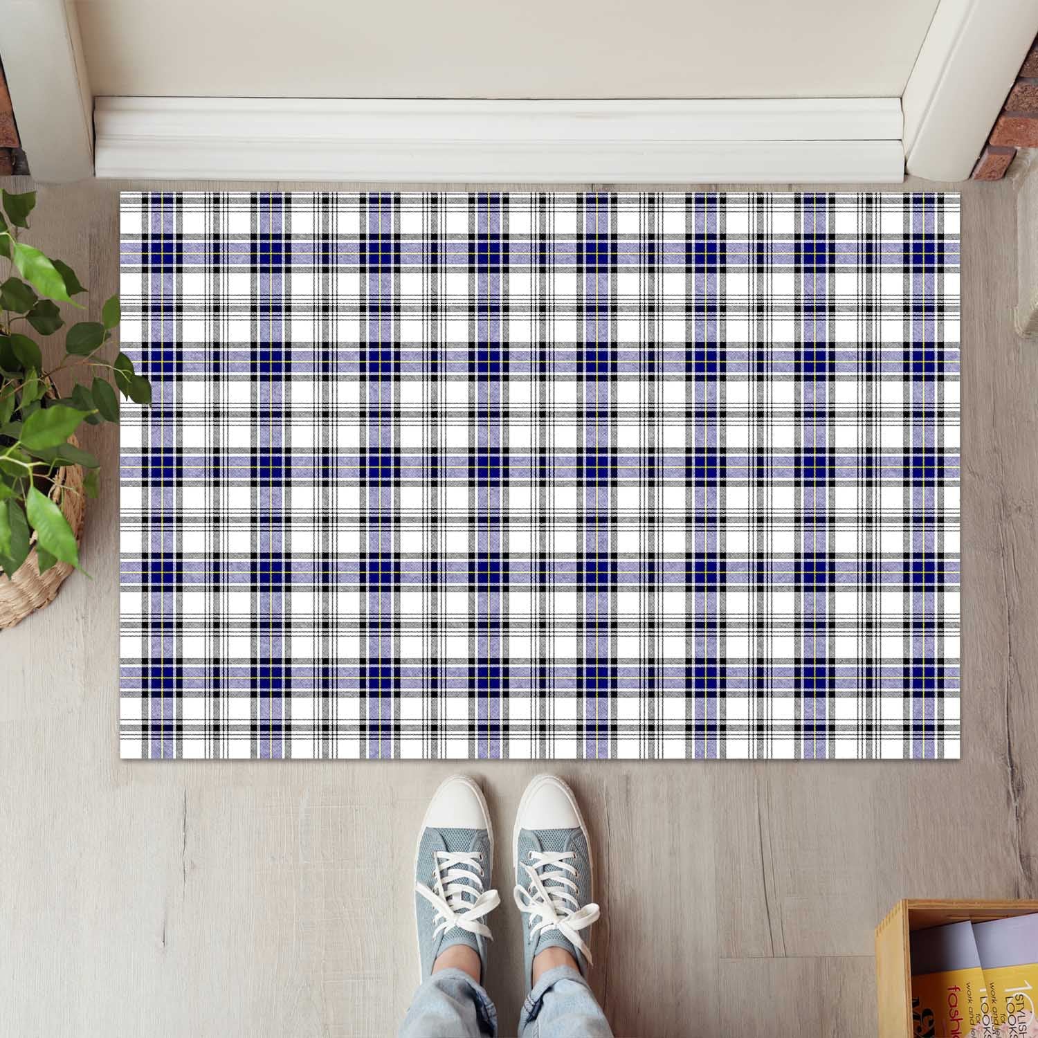 Hannay Modern Tartan Door Mat - Tartanvibesclothing