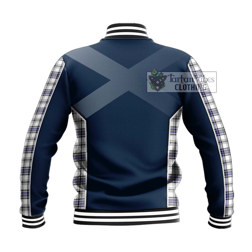 Hannay Tartan Baseball Jacket with Family Crest and Lion Rampant Vibes Sport Style - Tartan Vibes Clothing