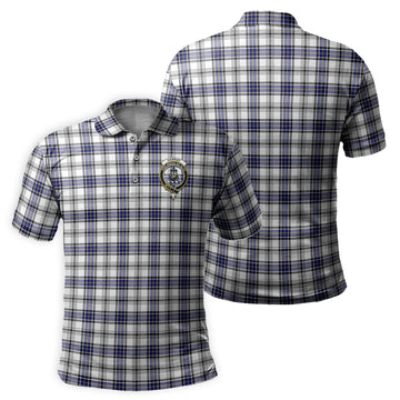 Hannay Modern Tartan Men's Polo Shirt with Family Crest