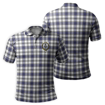 Hannay Tartan Men's Polo Shirt with Family Crest