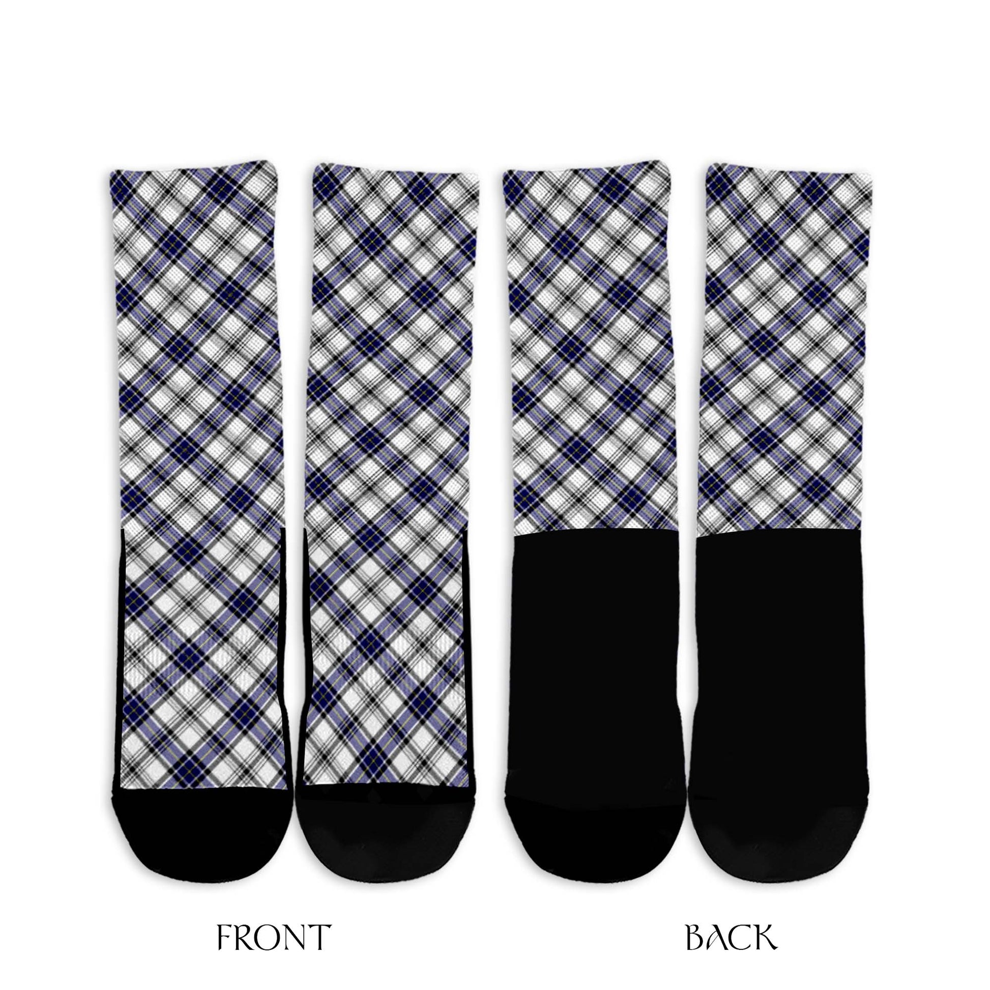 Hannay Modern Tartan Crew Socks Cross Tartan Style - Tartanvibesclothing