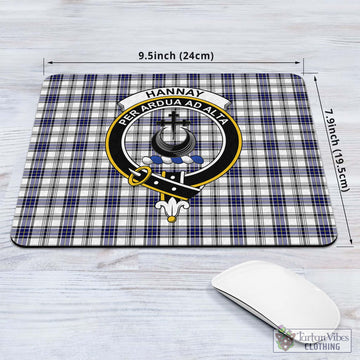 Tartan Vibes Clothing Hannay Modern Tartan Mouse Pad with Family Crest