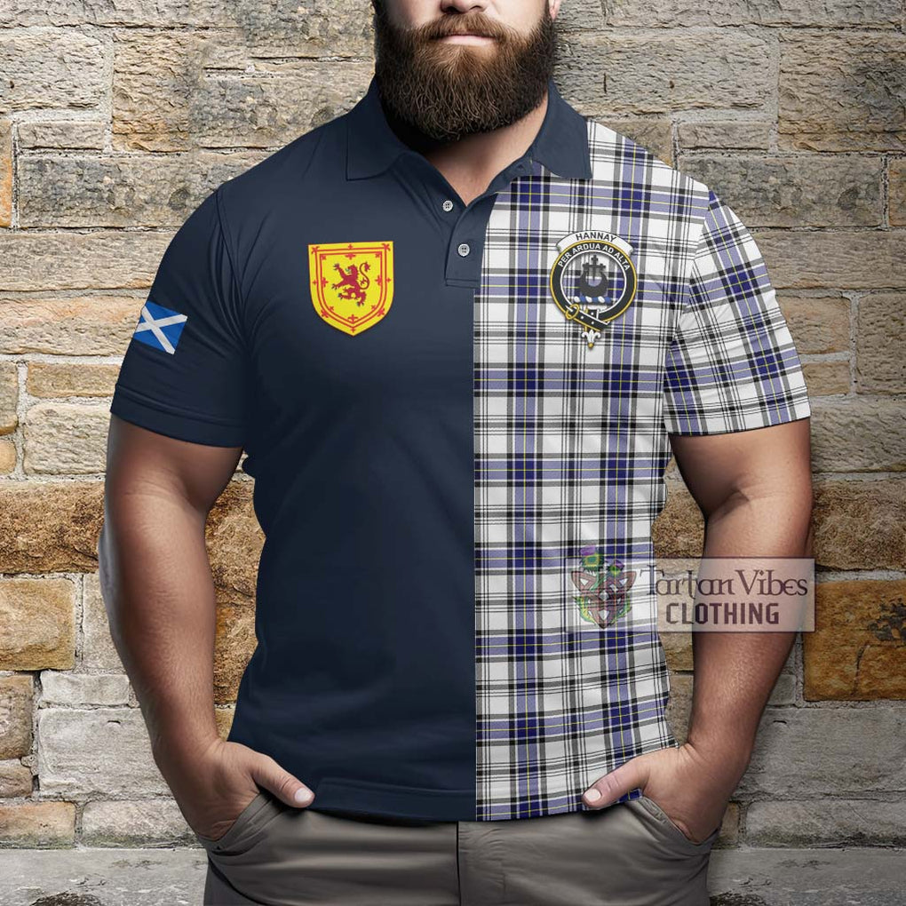 Tartan Vibes Clothing Hannay Modern Tartan Polo Shirt with Scottish Lion Royal Arm Half Style