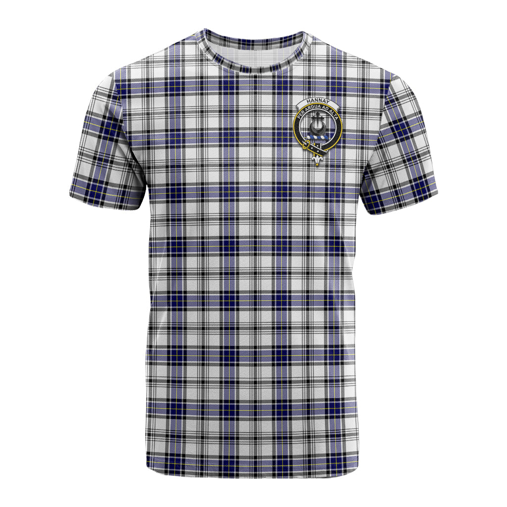 Hannay Tartan T-Shirt with Family Crest - Tartan Vibes Clothing