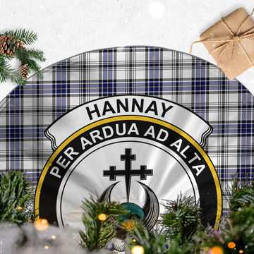 Hannay Tartan Christmas Tree Skirt with Family Crest