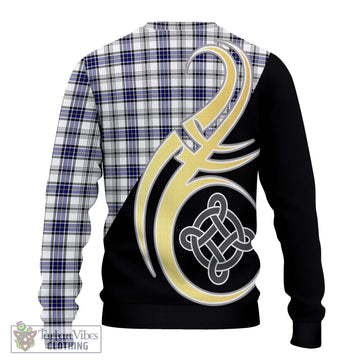Hannay Tartan Knitted Sweater with Family Crest and Celtic Symbol Style - Tartan Vibes Clothing
