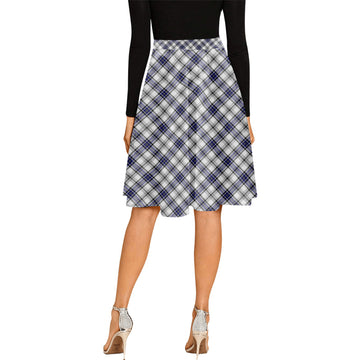 Hannay Tartan Melete Pleated Midi Skirt Cross Style
