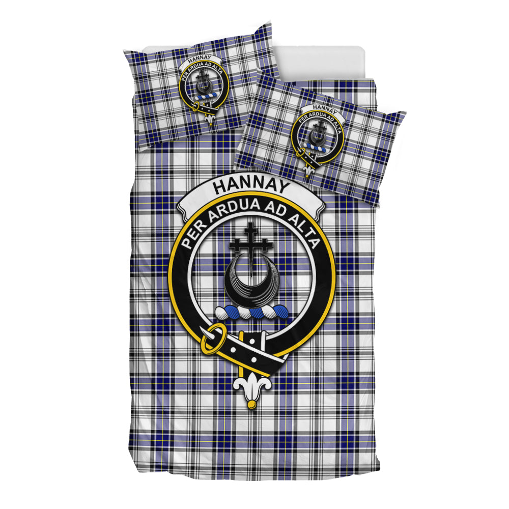 Hannay Tartan Bedding Set with Family Crest - Tartan Vibes Clothing
