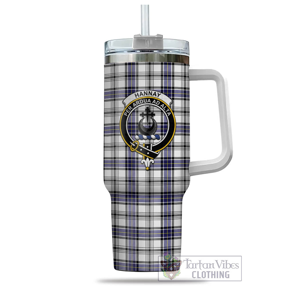 Tartan Vibes Clothing Hannay Modern Tartan and Family Crest Tumbler with Handle