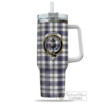Tartan Vibes Clothing Hannay Modern Tartan and Family Crest Tumbler with Handle
