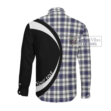 Hannay Tartan Long Sleeve Button Up with Family Crest Circle Style