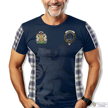 Hannay Modern Tartan T-Shirt with Family Crest and Lion Rampant Vibes Sport Style