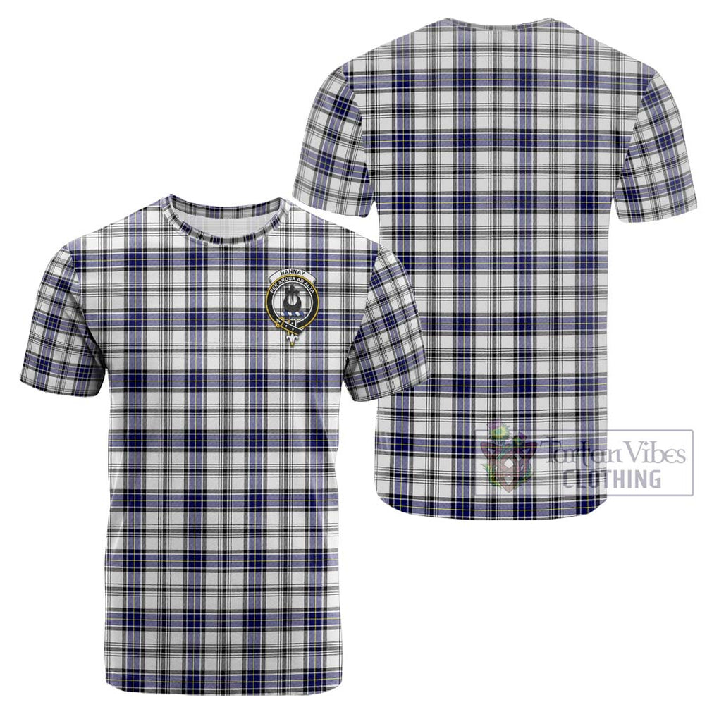 Hannay Tartan Cotton T-Shirt with Family Crest Kid's Shirt - Tartanvibesclothing Shop