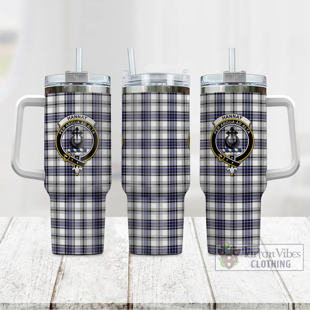 Tartan Vibes Clothing Hannay Modern Tartan and Family Crest Tumbler with Handle