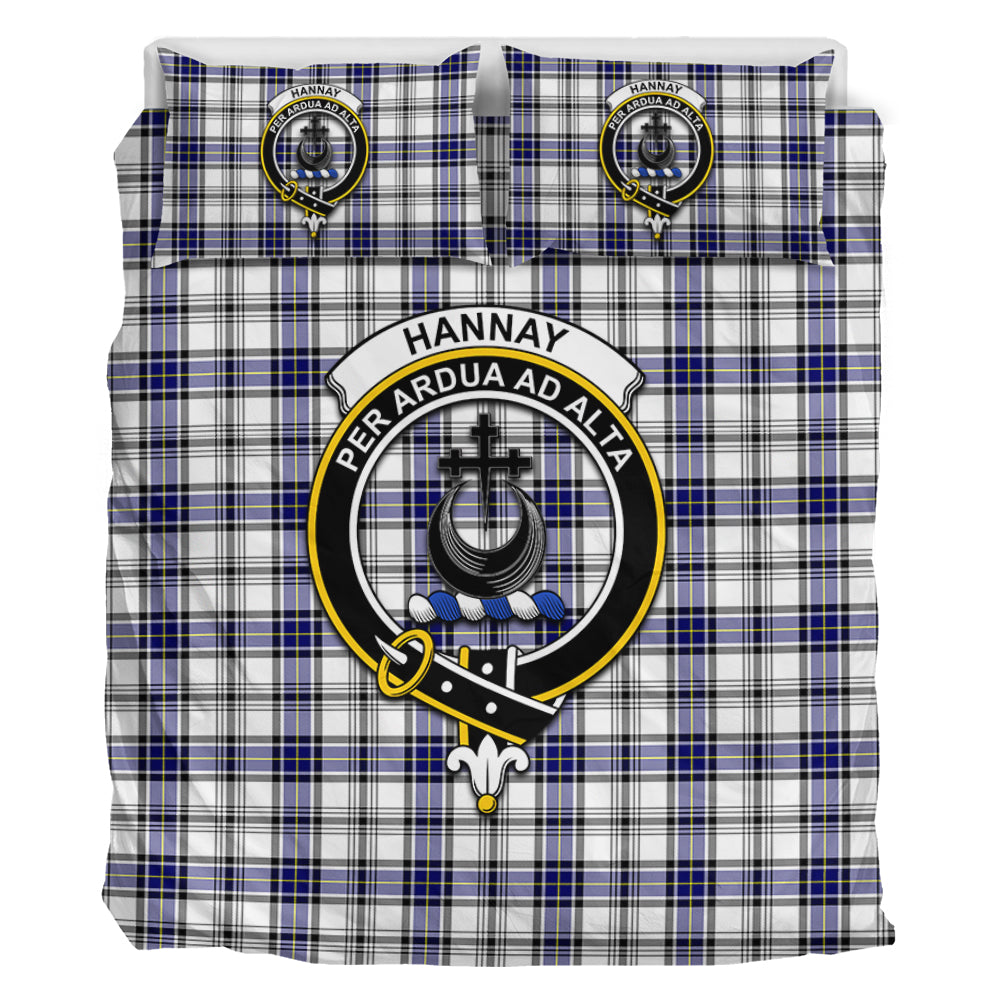Hannay Tartan Bedding Set with Family Crest - Tartan Vibes Clothing