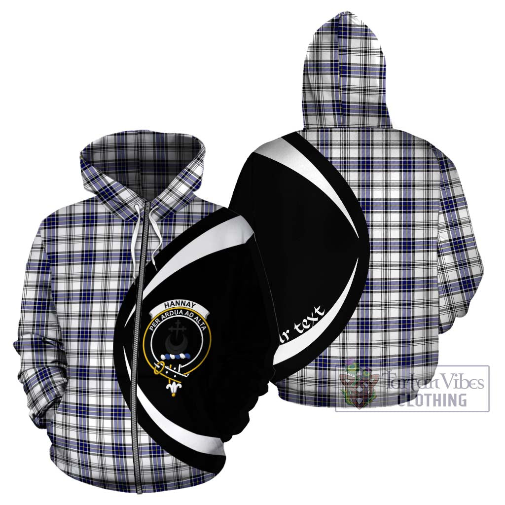 Tartan Vibes Clothing Hannay Modern Tartan Hoodie with Family Crest Circle Style