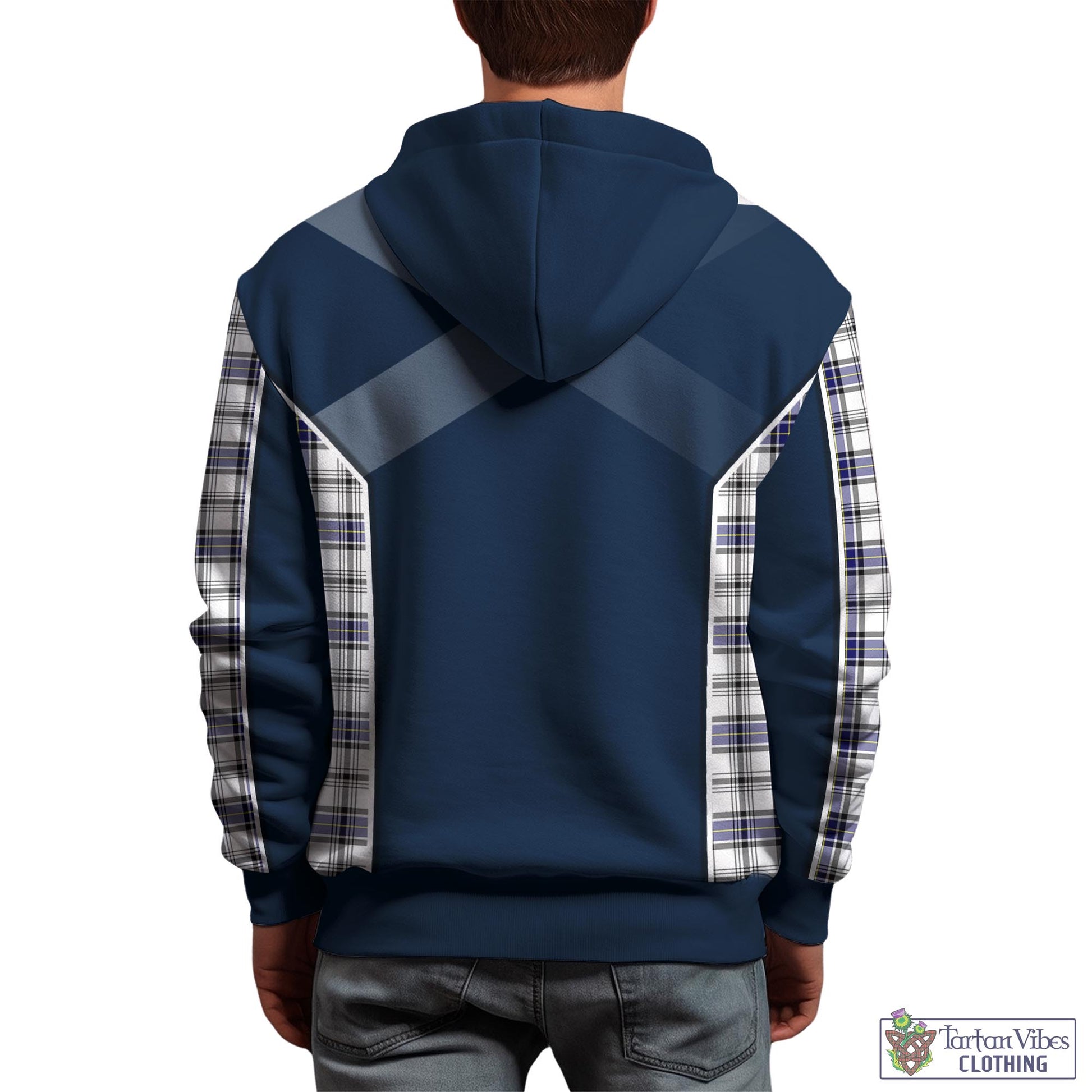 Tartan Vibes Clothing Hannay Modern Tartan Hoodie with Family Crest and Lion Rampant Vibes Sport Style