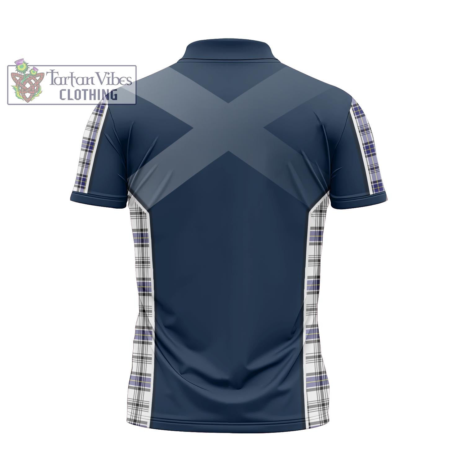 Tartan Vibes Clothing Hannay Modern Tartan Zipper Polo Shirt with Family Crest and Lion Rampant Vibes Sport Style