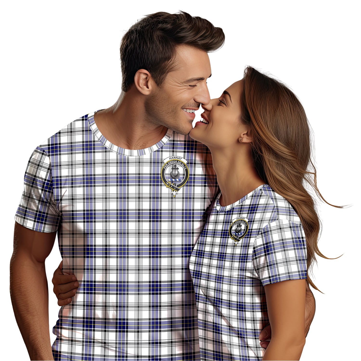 Hannay Tartan T-Shirt with Family Crest - Tartan Vibes Clothing
