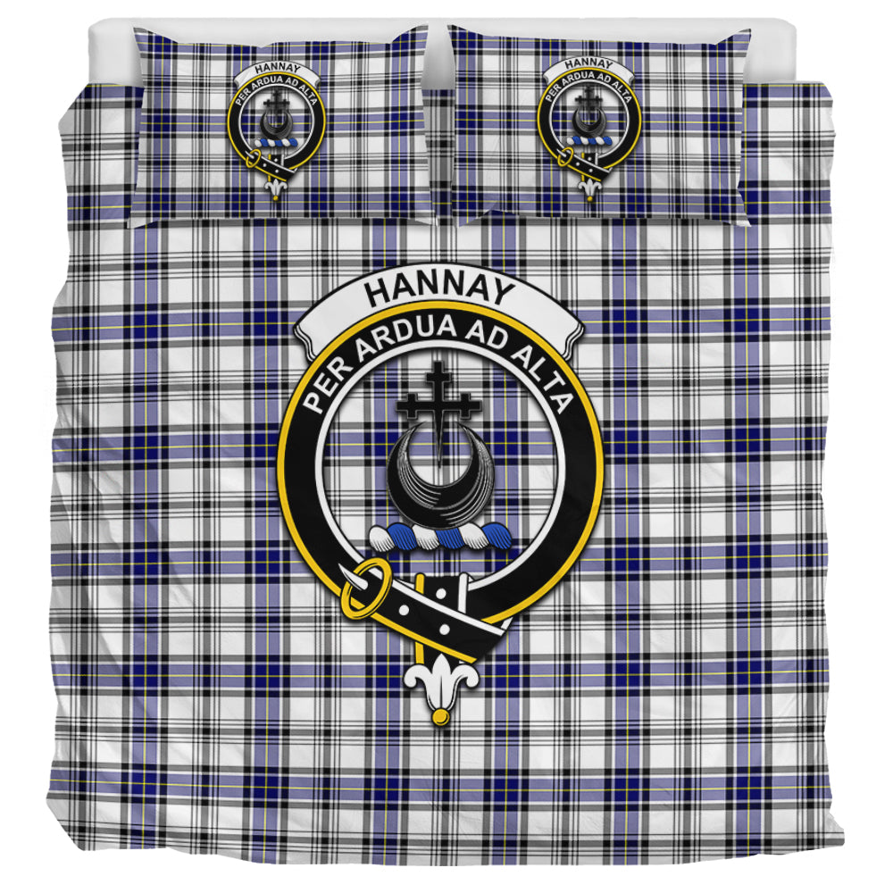 Hannay Tartan Bedding Set with Family Crest UK Bedding Set UK Super King 104*94 inch - Tartan Vibes Clothing