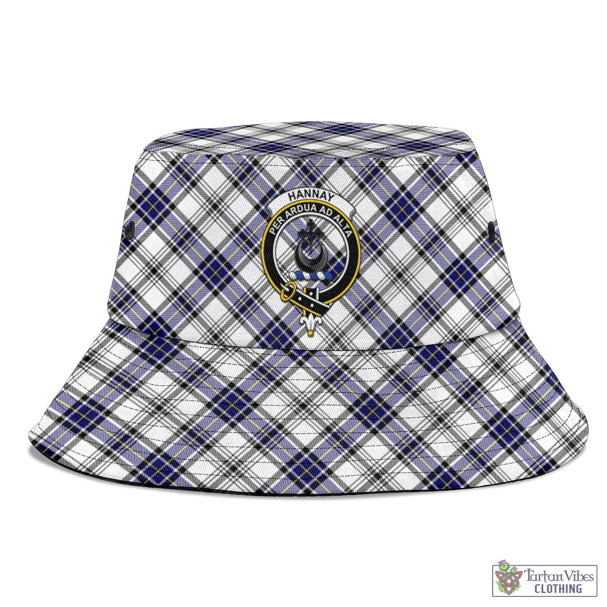 Tartan Vibes Clothing Hannay Modern Tartan Bucket Hat with Family Crest