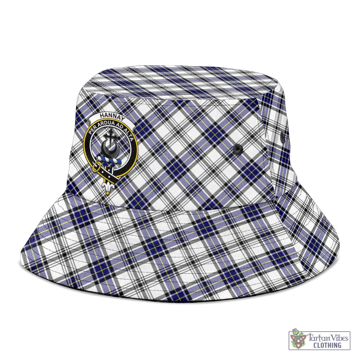 Tartan Vibes Clothing Hannay Modern Tartan Bucket Hat with Family Crest