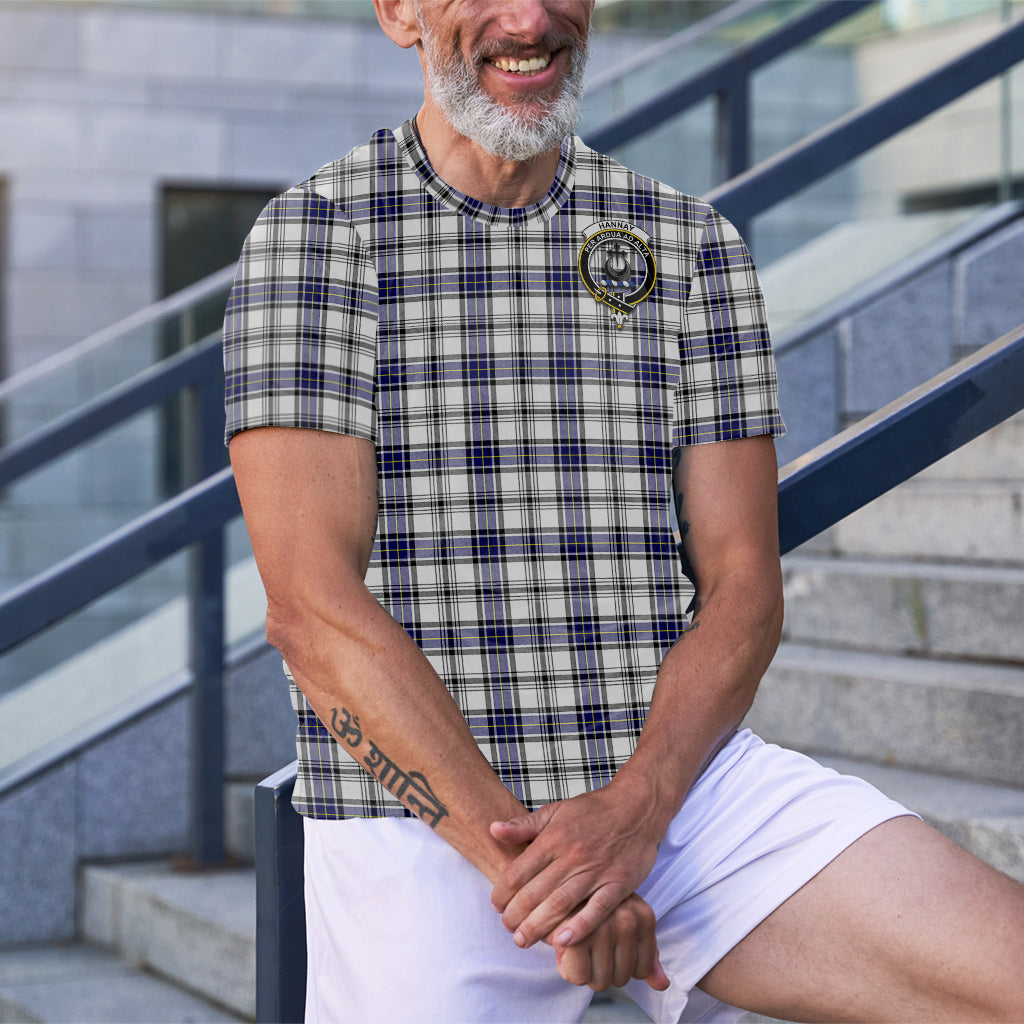 Hannay Tartan T-Shirt with Family Crest - Tartan Vibes Clothing