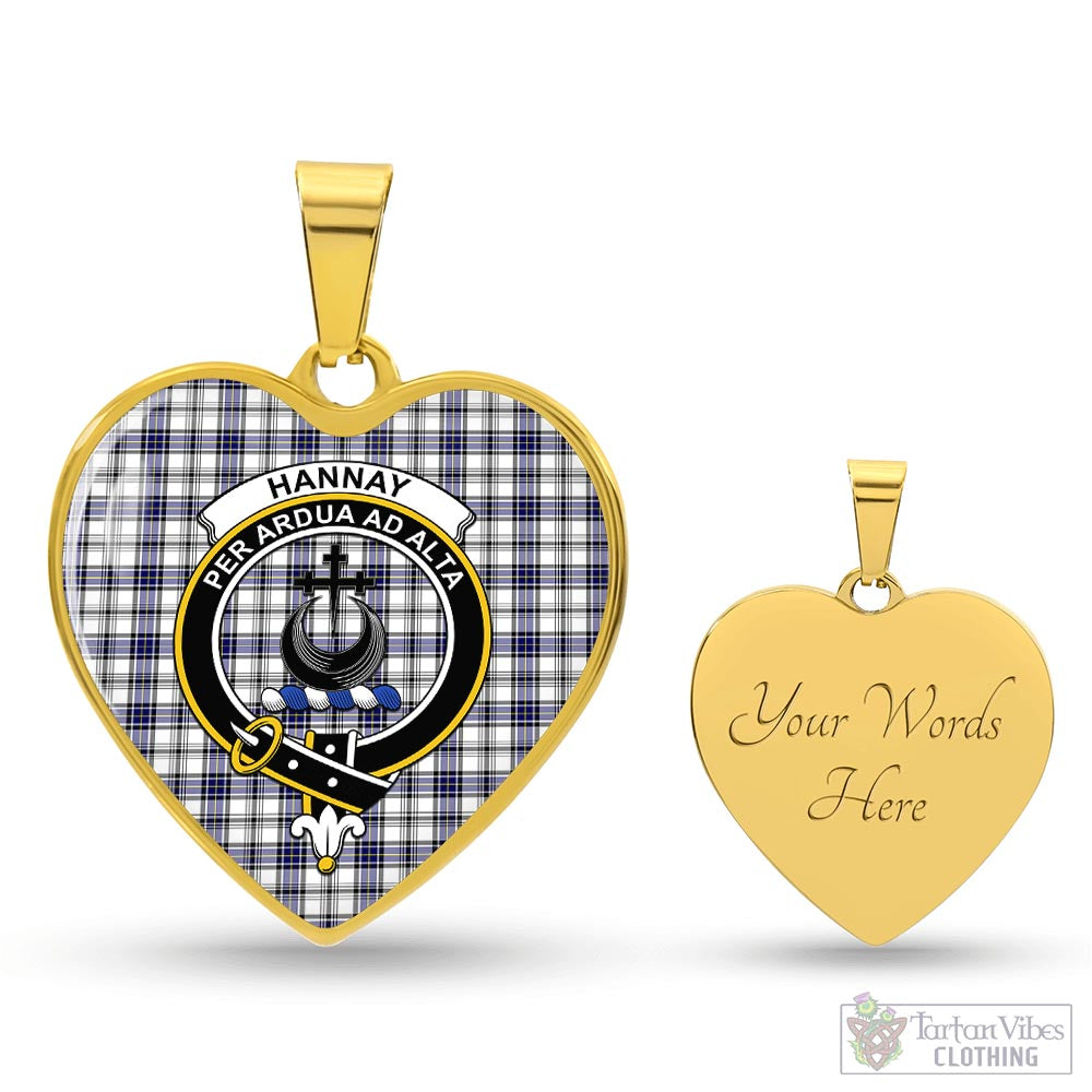 Tartan Vibes Clothing Hannay Modern Tartan Heart Necklace with Family Crest
