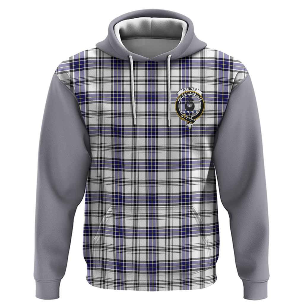 Hannay Tartan Accent Hoodie with Family Crest