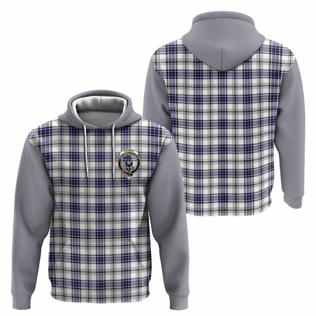 Hannay Tartan Accent Hoodie with Family Crest