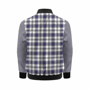 Hannay Tartan Accent Kid Bomber Jacket with Family Crest
