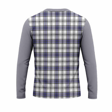 Hannay Tartan Accent Long Sleeve T-Shirt with Family Crest
