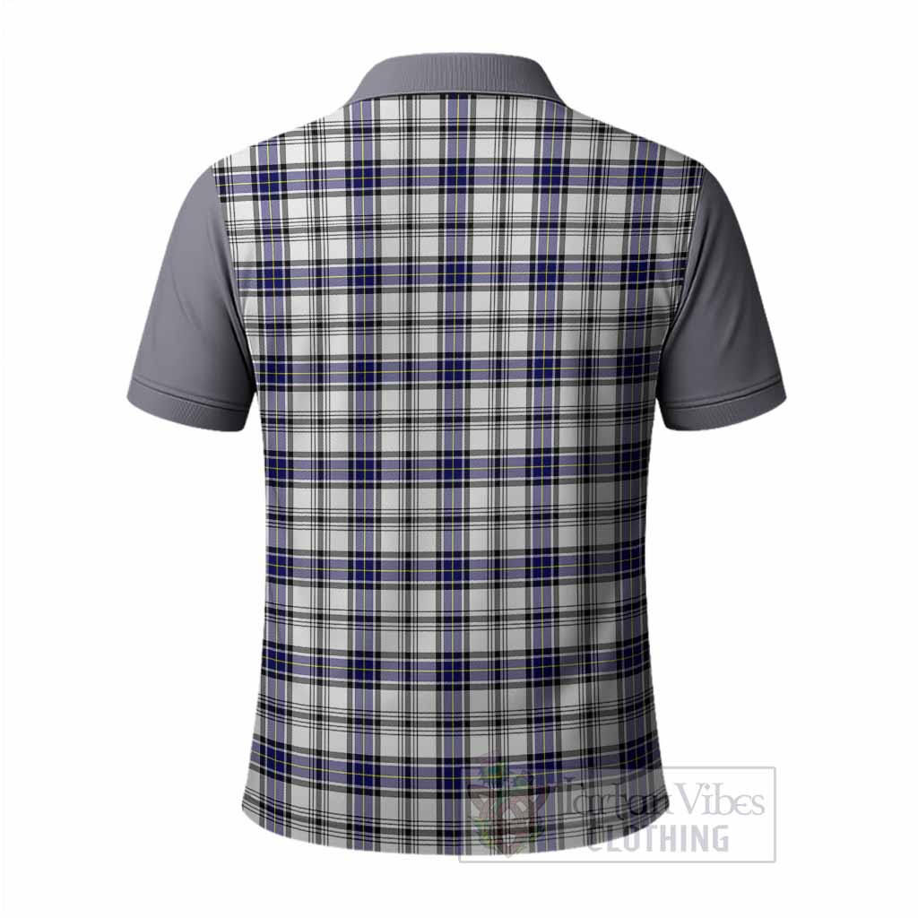 Hannay Tartan Accent Polo Shirt with Family Crest