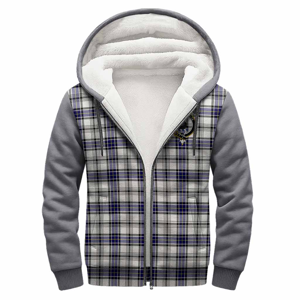 Hannay Tartan Accent Sherpa Hoodie with Family Crest