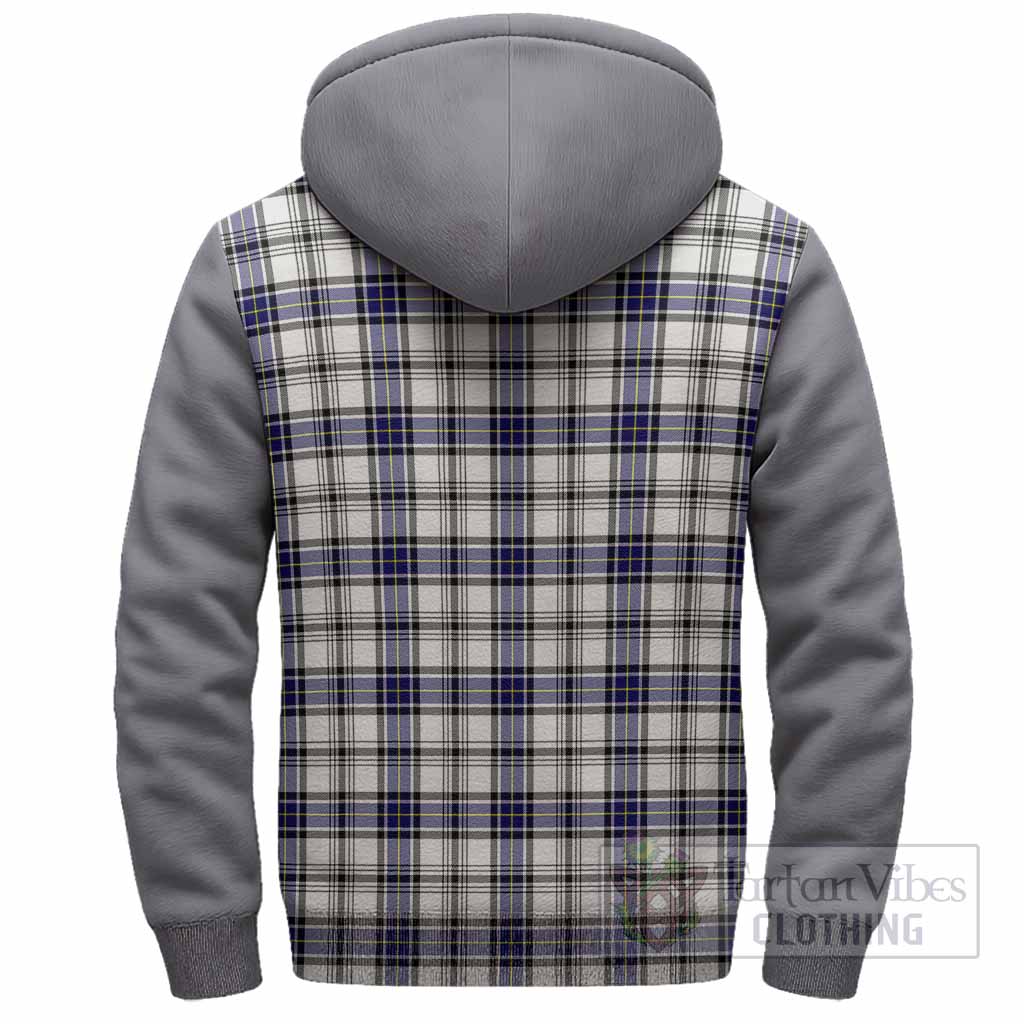 Hannay Tartan Accent Sherpa Hoodie with Family Crest