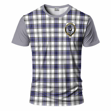 Hannay Tartan Accent T-Shirt with Family Crest
